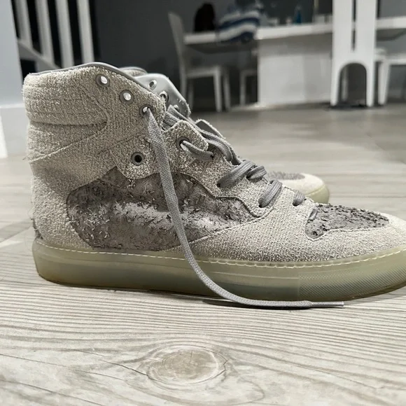 Balenciaga Men's Cream and Grey Trainers - Picture 4 of 5